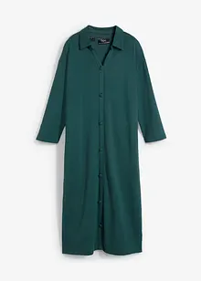 Shirt-Blusen-Kleid in Midi-Länge aus Baumwolle, bonprix