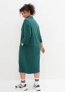 Shirt-Blusen-Kleid in Midi-Länge aus Baumwolle, bonprix