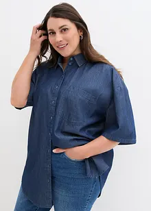 Chemise extensible et oversize en jean, demi-manches, bpc bonprix collection