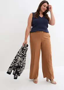 Pantalon Marlène avec ceinture décorative, bonprix