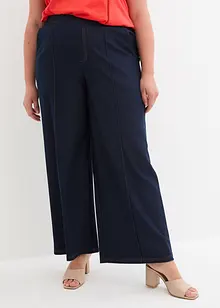 Pantalon large en jersey aspect jean, bonprix