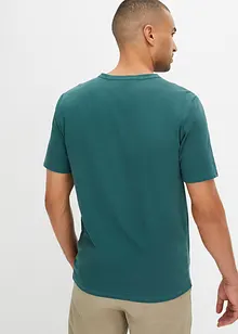 Henleyshirt, Kurzarm aus reiner Bio Baumwolle, bonprix