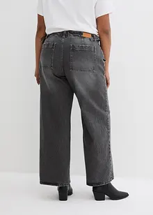 Wide Leg Jeans Mid Waist, Stretch, bonprix