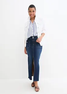 Stretch-Jeansrock, Lang, bonprix