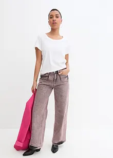 Wide Leg Jeans High Waist, Stretch, bonprix