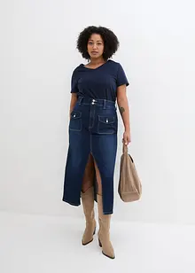 Jupe longue en jean extensible, John Baner JEANSWEAR