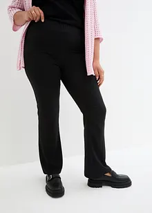 Pantalon évasé à taille haute et élastiquée, bonprix