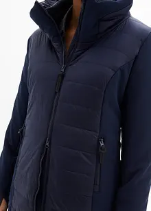 Veste longue outdoor matelassée avec softshell, bonprix