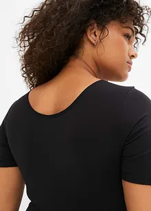 Body manches courtes en modal et dentelle, bonprix