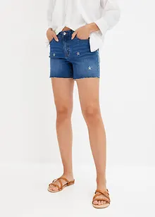 Short en jean orné de broderies, BODYFLIRT