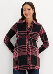 Lange Umstandsbluse aus weichem Baumwoll-Flanell, bonprix