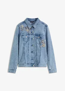 Veste en jean avec perles appliquées, bonprix