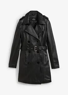 Ledertrenchcoat aus Lammnappa mit Gürtel (2-tlg.), bonprix