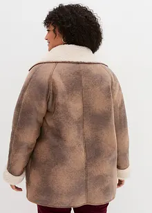 Veste aspect shearling à poches, bonprix