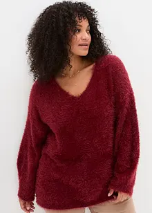 Pullover mit kuscheligem Federgarn, bonprix