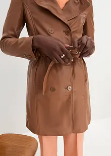 Ledertrenchcoat aus Lammnappa mit Gürtel (2-tlg.), bonprix