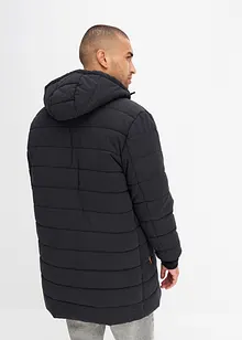 Lange Steppjacke mit Kapuze und Windfang, bonprix