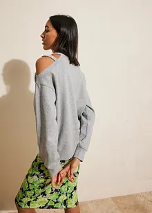 Sweat-shirt oversize avec découpe, bonprix