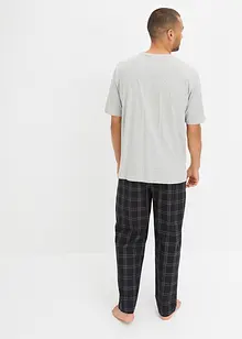 Pyjama mit gewebter Hose mit Bio-Baumwolle, bonprix