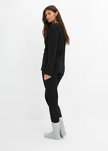 Pyjama chaud avec legging et dentelle, bonprix