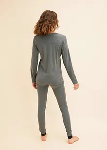 Pyjama thermique avec legging et dentelle, bonprix