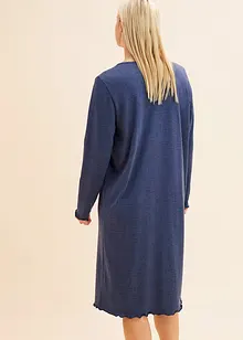 Nachtkleid mit Knopfleiste und Spitze aus Bio-Baumwolle, bonprix