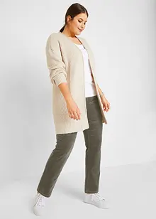 Pantalon droit en velours côtelé extensible, bonprix