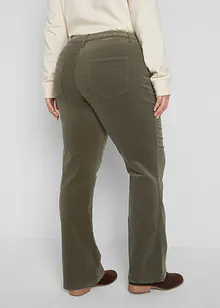 Pantalon en velours côtelé extensible, Bootcut, bonprix