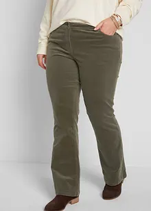 Pantalon en velours côtelé extensible, Bootcut, bonprix