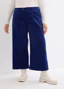 Weite Stretchcord-Culotte mit High-Waist-Bequembund, 7/8-Länge, bonprix