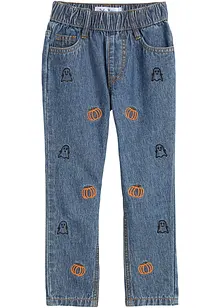 Jungen Stretch Jeans mit Stickerei, Regular Fit, bonprix