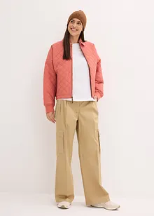 Blouson matelassé à col en velours côtelé, bonprix