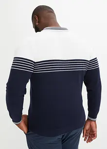 Pull polo en fine maille, bonprix