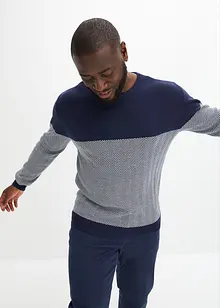 Pull avec imprimé chevrons, bonprix