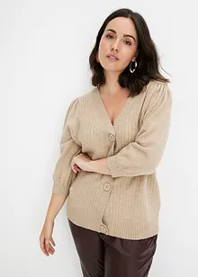 Strickjacke mit Ballonärmeln, bonprix