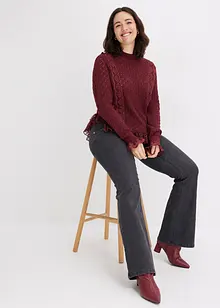 Pull en maille avec dentelle, bonprix