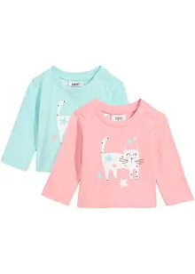 Baby Langarmshirt aus Bio-Baumwolle (2er Pack), bonprix