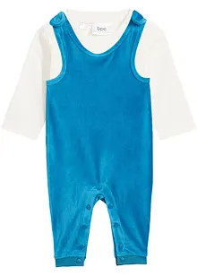 Baby Latzhose aus weichem Cord + Langarmshirt (2-tlg.Set), bonprix