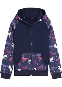 Sweat zippé fille, bonprix