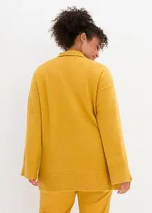 Oversize Pullover mit Turtleneck und Seitenschlitzen, bonprix