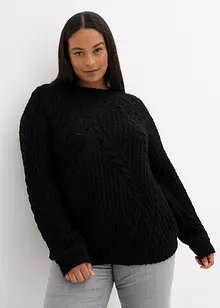 Wollpullover mit Zopfmuster, bonprix