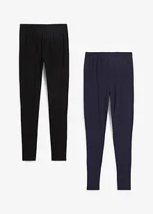Lot de 2 leggings 100% coton, bonprix