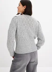 Strickjacke mit breitem Bündchen, bonprix