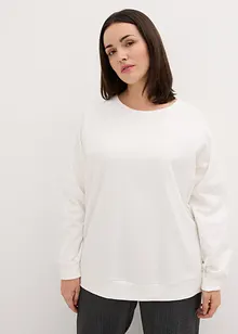 Sweat-shirt à empiècement en maille, bonprix