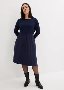 Kleid aus Materialmix, kniebedeckt, bonprix