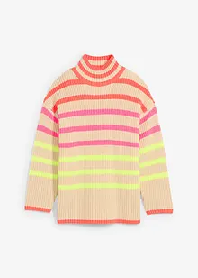 Oversize-Pullover mit Neonstreifen, bonprix