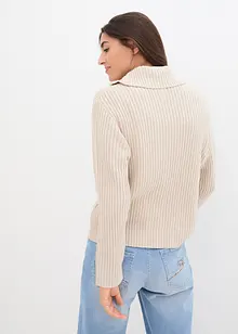 Gilet en maille à fermeture zippée, bonprix