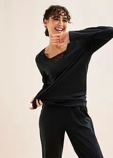 Pyjama mit zarter Spitze, bonprix