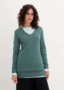 Basic Longpullover mit V-Ausschnitt, bonprix