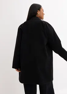 Manteau court à col en maille, bonprix